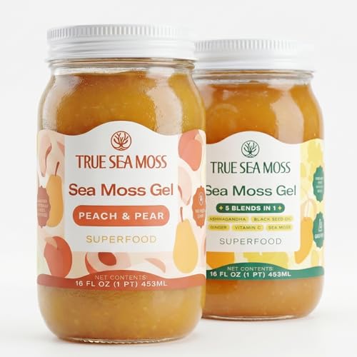 TrueSeaMoss Bundle – Peach/Pear & Ashwagandha – Sea Moss Gel