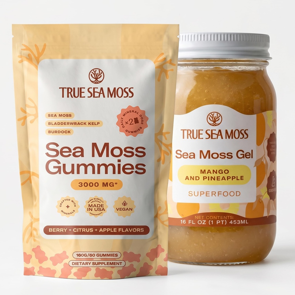 TrueSeaMoss Bundle – 3-in-1 Gummies & Mango/Pineapple Sea Moss Gel