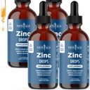 Liquid Zinc Drops for All Ages by NEW AGE - Zinc Sulfate for Immune Support, Vegan, Non-GMO & Gluten Free, 120 Day Supply, 4-Pack