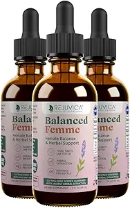 Rejuvica Health Balanced Femme - Εμμηνόπαυση Υποστήριξη για Hot Flashes & Γυναικεία Ισορροπία - Υγρή Παράδοση για Καλύτερη Απορρόφηση - Black Cohosh, Dong Quai, Vitex, Maca Root & More!
