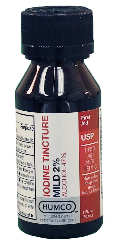 121391001 Iodine Tincture, Mild 2%, USP, 1oz
