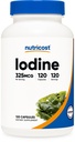 Nutricost Iodine (Natural Iodine from Organic Sea Kelp) 325mcg, 120 Capsules, Vegetarian, Non-GMO & Gluten Free
