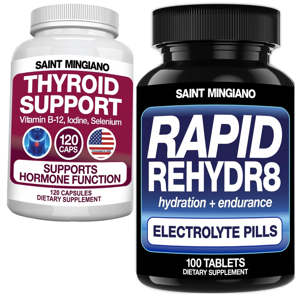 Electrolyte Tablets 100 Capsules - with - Thyroid Support Supplement