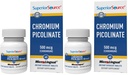 Superior Source Chromium Picolinate - Supplement Formula Supports Healthy Sugar Metabolism - 500 mcg, 50 Instant Dissolve Tablets (Pack of 2)