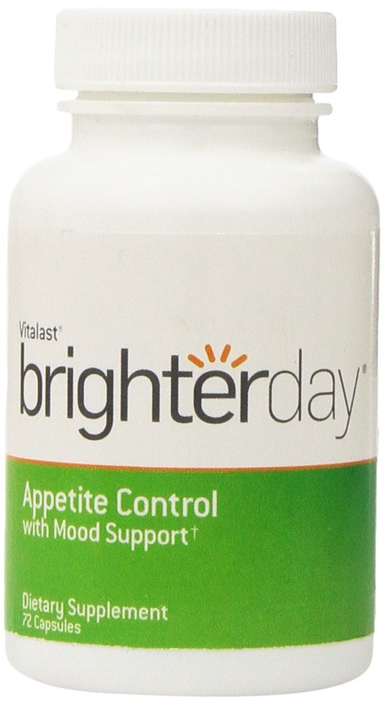 BrighterDay® Appetite Control and Mood Support with 5-HTP, Lithium Orotate, Sensoril Ashwagandha, Eleuthero, 72 capsules