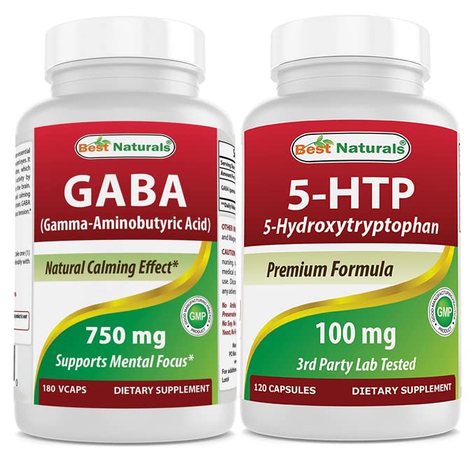 Best Naturals GABA 750 mg & 5-HTP 100 mg