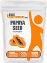 BulkSupplements.com Papaya Seed Powder - Carica Παπάγια Σπόροι, συμπλήρωμα διατροφής, για υποστήριξη Digestive & Gut - Χωρίς γλουτένη, 500mg ανά σερβίροντας, 500g (1.1 lbs) (πακέτο των 1)