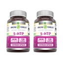Amazing Formulas 5 HTP (L-5-Hydroxytryptophan) Supplement | 200 Mg per Serving | Veggie Capsules | Non-GMO | Gluten-Free | Made in USA (2 Pack, 120 Count)