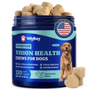Eye Supplement for Dogs - 120 Soft Chews Dog Vision Supplement with Cod Liver Oil, Antioxidants & Omega 3 Fatty Acids - Eye Vitamins for Dogs - Duck & Pear Flavor