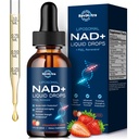 Liposomal NAD+ Liquid Supplement, Nad Resveratrol Supplement for Women & Men, Nicotinamide with PQQ, CoQ10, Quercetin for Anti-Aging, Brain, Cellular Energy Health, Strawberry Flavor, 2 Fl Oz