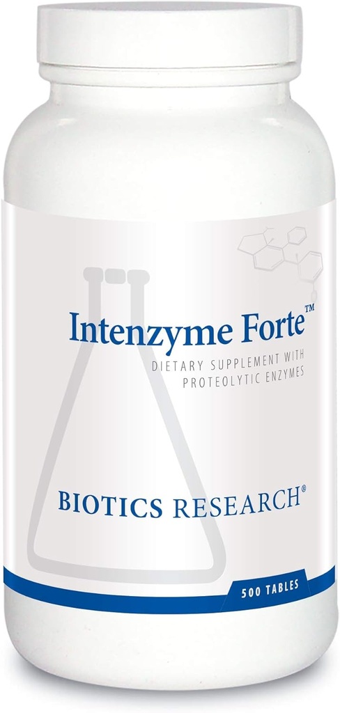 Biotics Research Intenzyme ForteTM Proteolytic Pancreatic Enzymes, Pancreatin, Bromelain, Papain, Lipase, Amylase– Συμπλήρωμα Υποστηρίζει Υγιεινή Πρωτεΐνη Dig Ανοσοποιητική λειτουργία 500 δισκία