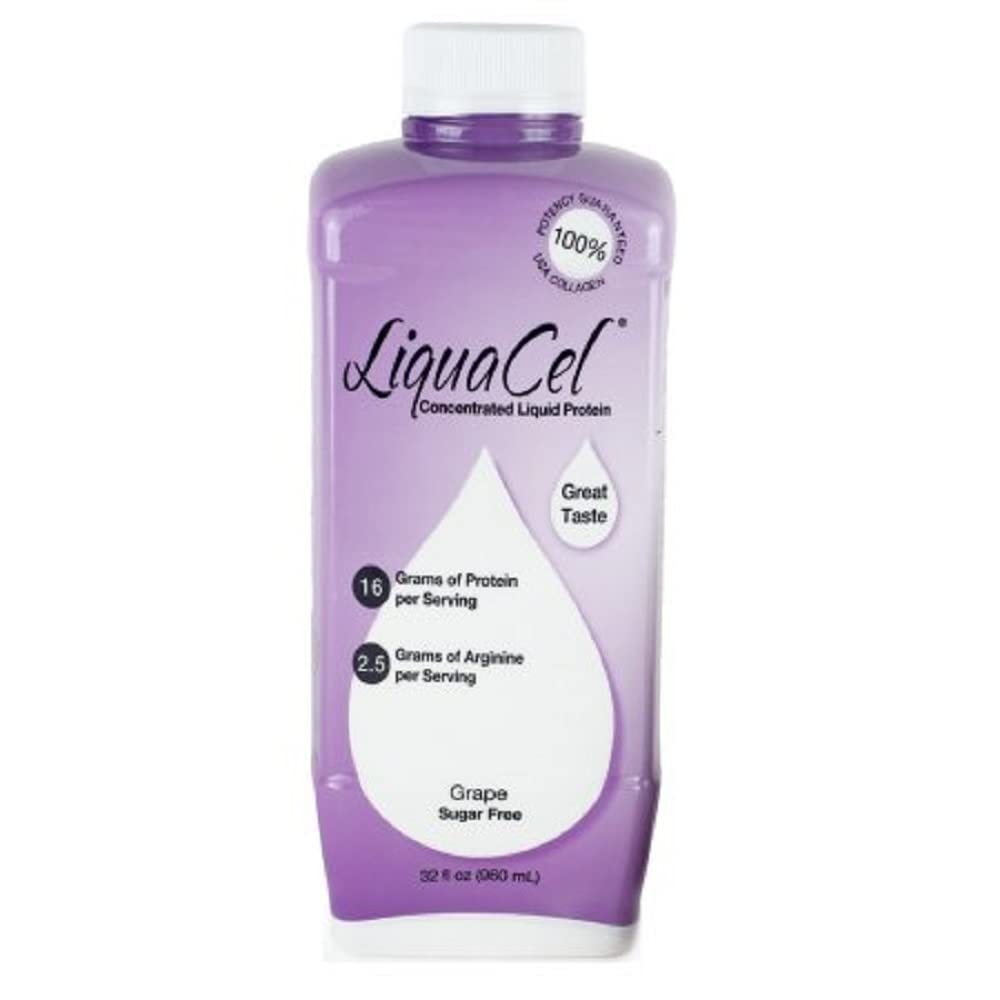 Global Health Products LiquaCel Liquid Protein, 2 Pack of 32 Ounces Grape