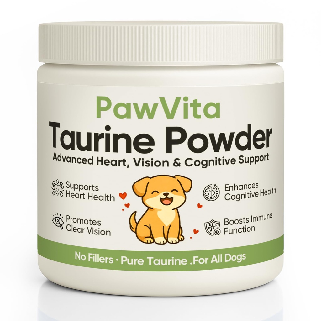 Pawvita Pure Taurine Powder, Paw VitaTtaurine Supplement for Dogs, Supports for Heart, Vision & Daily Wellness in Dogs – 99.9% Pure Taurine Powder (1)