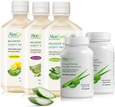 AloeCure Organic Aloe Vera Digetion Set - 5 Pack - Σταφύλι, φυσικό, χυμός λεμονιών, κάψουλες αλόης Vera 60caps
