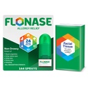 Flonase Allergy Relief Nasal Spray, 24-Hour Non-Drowsy Multi-Symptom Relief � 144 Sprays, Bonus Pack of Tissues