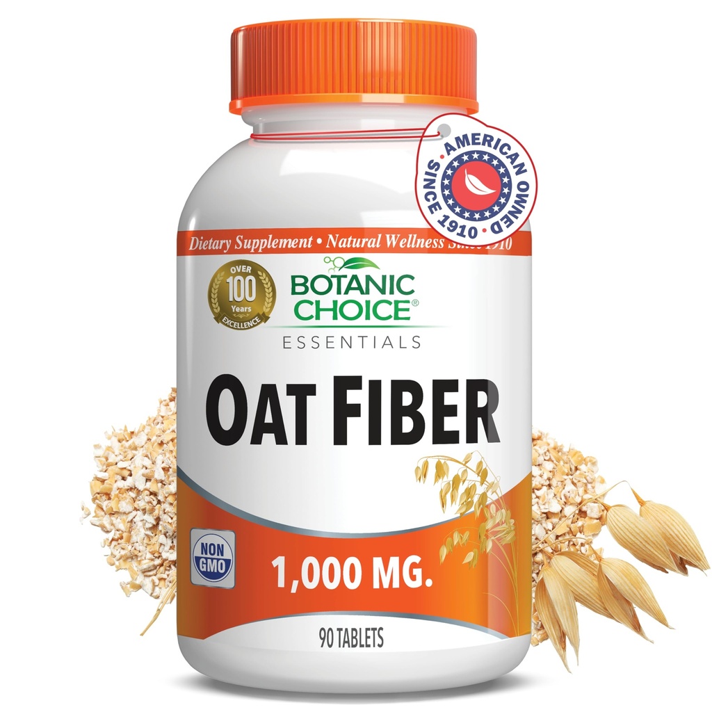 Botanic Choice Oat Fiber - Φυσικό συμπλήρωμα διατροφής για την Digestive Health - Γυναίκες και άνδρες - 90 δισκία (1000mg)