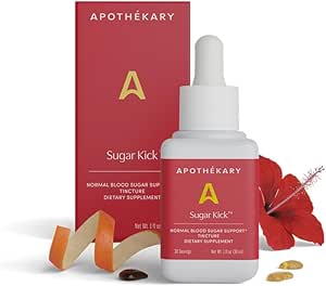 Apothékary Sugar Kick Herbal Liquid Drops, Digestive Support, Μεταβολική Υποστήριξη, 30 Υπηρεσίες