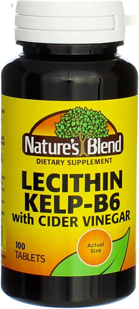 Μείγμα Λεκιθίνης της φύσης Kelp-B6 με Cider Vinegar 100 Tabs (υπόδειγμα: 079854600704)
