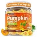Pumpkin Seed Oil Gummies 4400mg with Saw Palmetto, Cranberry, Lycopene, Vitamin E, Zinc, Cold Pressed, Pure Virgin Pumpkin Seed Oil for Hair Growth, Skin, Urinary, Bladder & Prostate Health, 60 Count