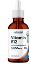 Nutricost Organic Vitamin B12 (Methylcobalamin) Liquid Drops (5,000mcg) | 3.8 Fl. Oz, USDA Organic, OTCO Certified, Vegetarian-Friendly, GMO-Free, Gluten-Free, 115 Servings