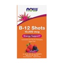 NOW Foods B-12 10,000mcg Shots 0.5 ounce 12 Count Box Mixed Berry