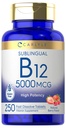 Carlyle B12 Vitamin 5000 mcg Sublingual | 250 Fast Dissolve Tablets | High Potency | Natural Berry Flavor | Vegetarian, Non-GMO & Gluten Free