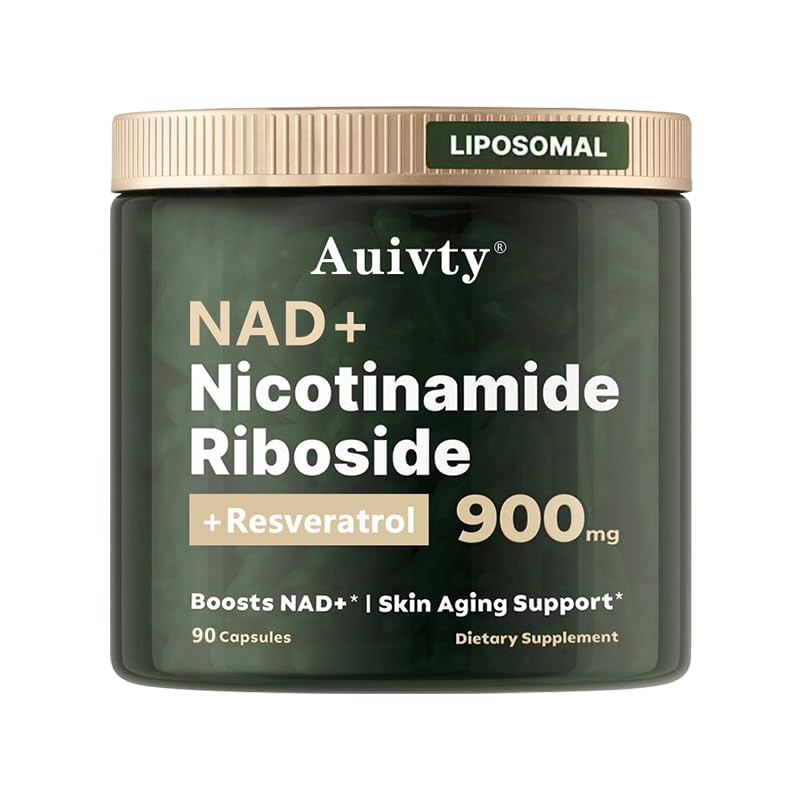 NAD+ Nicotinamide Riboside with Resveratrol 900 mg, Liposomal Dietary Supplement – Cellular Energy & Healthy Aging Support (1)