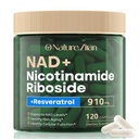 NAD Supplement 120 Capsules, Liposomal Nicotinamide Riboside, Resveratrol, Quercetin, NAD Nicotinamide Riboside Resveratrol 910mg for Women & Men, NAD Supplement for Anti Aging and Cell Regeneration