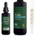 Global Healing Premium NAD+ Liquid Supplement - Sublingual NAD Drops - Liposomal NAD Plus Serum for Cellular Renewal - Nicotinamide Riboside Formula for Men & Women (2 Oz)