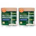 Liposomal NAD+ Supplement with Nicotinamide Riboside & Resveratrol, NAD Booster for Cellular Energy, Anti-Aging & Metabolism – NMN Alternative, NAD Supplement for Men & Women – 2pcs