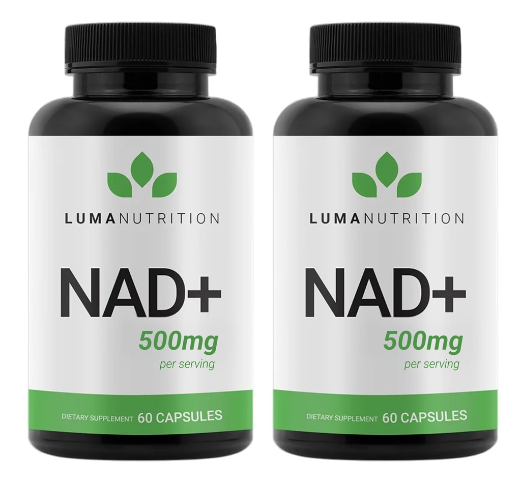 Luma Nutrition NAD+ Supplement 1000mg (500mg per Capsule) – Aging Plus Energy, Metabolism & Cellular Support – Pure NAD Supplements for Women & Men, Made in USA (Pack of 2)