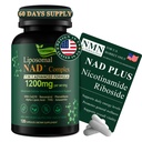 Liposomal NAD+ Supplement with Resveratrol, CoQ10 | Advanced Cellular Support, Nicotinamide Riboside NMN Replacement Premium Antioxidant & Energy