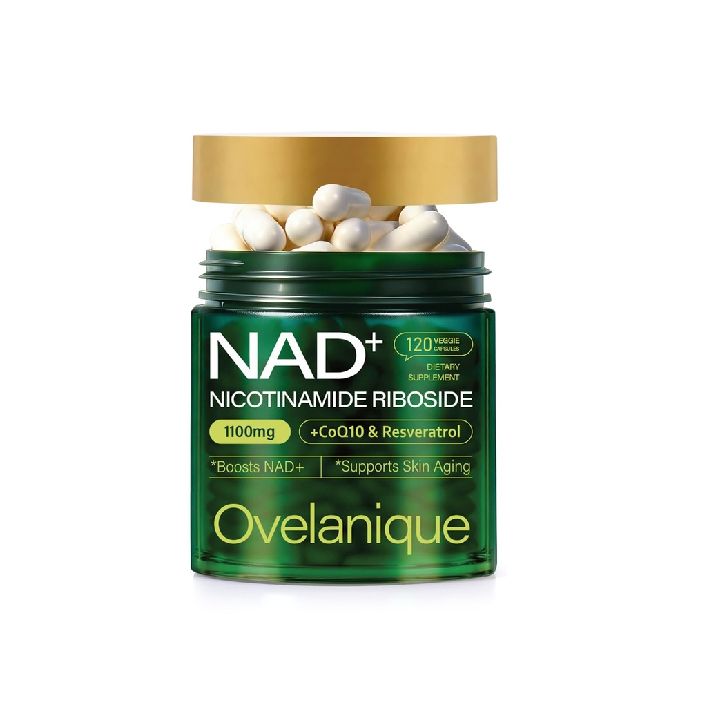 NAD Supplement with Nicotinamide Riboside & Resveratrol |NMNH Supplement Alternative| NAD+ Complex with Quercetin Phytosome & CoQ10 | Liposomal Delivery,120 Capsules(Packaging May Vary)