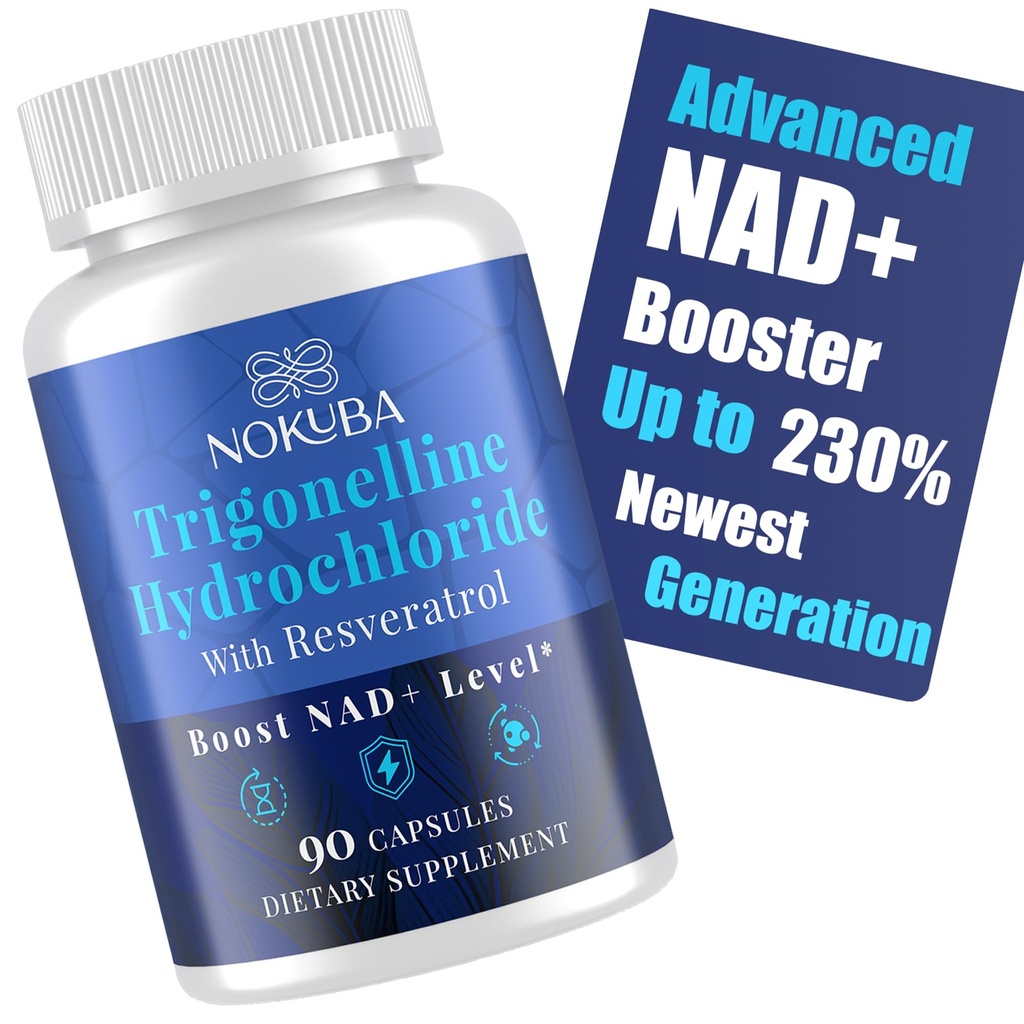 NAD Supplement - NMNH Alternative with Trigonelline HCL 500mg & Resveratrol - NAD+ Precursors Plant Extraction - Support Cellular Energy & Healthy Aging & Brain for Women & Men - 90 Capsules