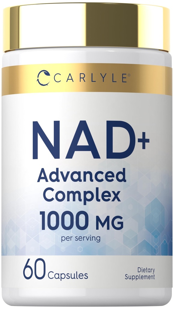 Carlyle NAD+ Supplement for Women & Men | 1000 mg | 60 Capsules | Advanced Complex with Resveratrol and Collagen | Non-GMO & Gluten Free