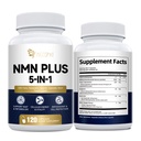 Migcopat NMN Supplement 1000mg – 5-in-1 NAD Supplement w/Resveratrol, Apigenin, Quercetin & Black Pepper – NMNH Alternative – Supports Cellular Energy, Healthy Aging & Longevity – 120 Veggie Capsules
