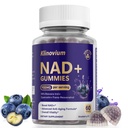 NAD Gummies with Nicotinamide Riboside, NAD+ Supplement for Women & Men with Trans-Resveratrol, Fisetin, Vitamin B2, B5, B6, Anti-Aging, Cell Regeneration & Energy, Sugar-Free, 60 Gummies