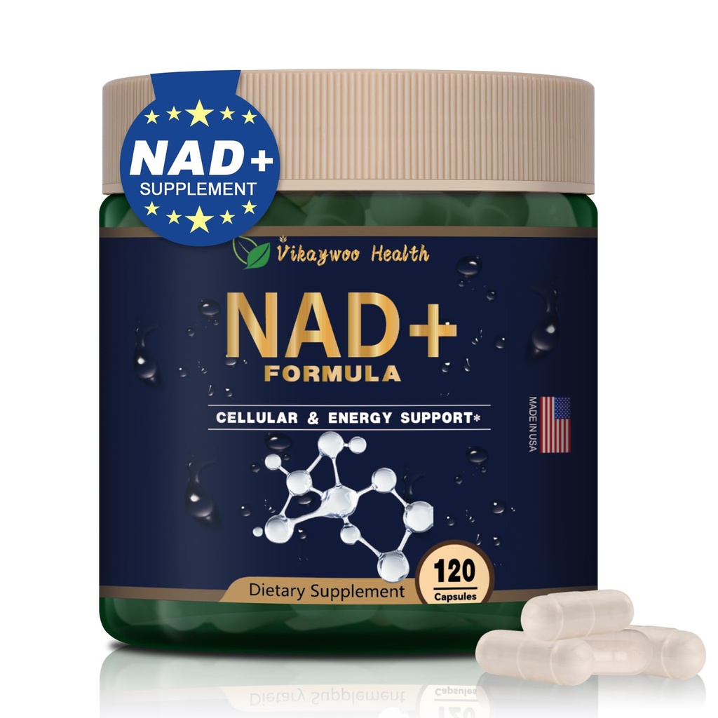 NAD Supplement 1585 Mg -True NAD & Resveratrol, NMN Alternative Liposomal NAD+ for Women & Men, Support Cellular Health, Stamina & Healthy Aging - 120 Capsules