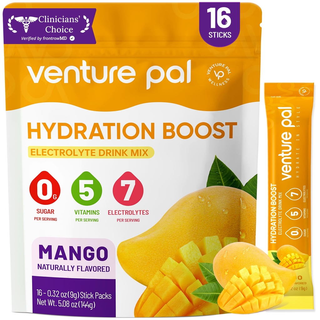 Venture Pal Sugar Free Electrolyte Packets σκόνης - Liquid Daily IV Hydration Packets 