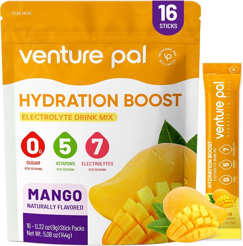 Venture Pal Sugar Free Electrolyte Packets σκόνης - Liquid Daily IV Hydration Packets 