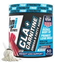 BPI Sports CLA + Carnitine Powder – Μη διεγερτικό λίπος Burner για απώλεια βάρους, Μεταβολισμός & Lean Μύες – Καφεΐνη Δωρεάν – ουράνιο τόξο πάγο – 50 εξυπηρετούν – 12,34 oz
