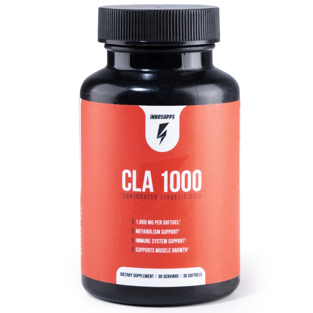 InnoSupps CLA 1000mg - CLA Supplements with Safflower Oil - Supports Metabolism, Lean Muscle Recovery and Growth, Stamina, and Immune Health (30 Capsules)
