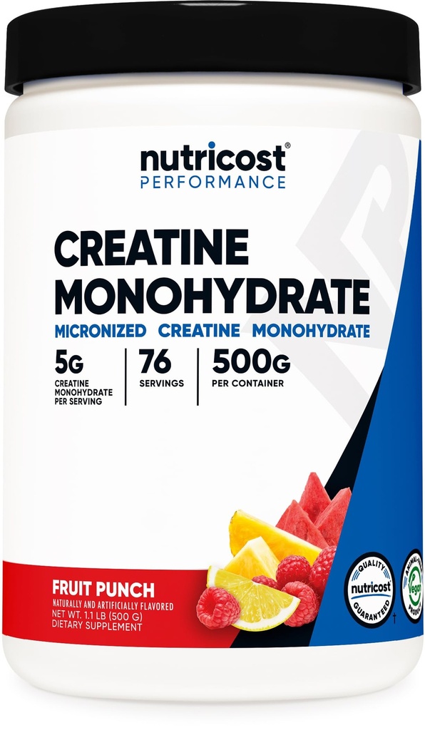 Nutricost Creatine Monohydrate Σκόνη (Fruit Punch, 500 Gram)