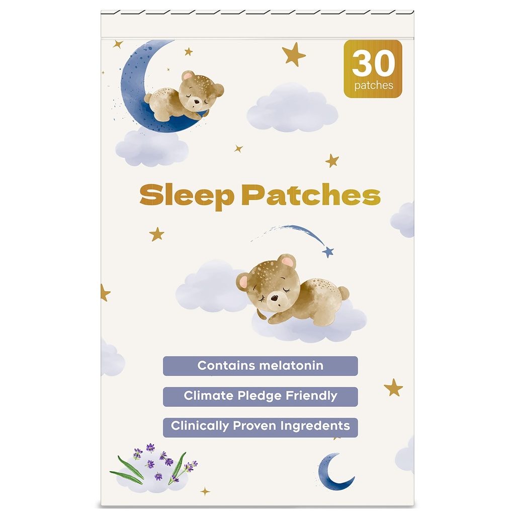 Sleep Patches, 30 Pack Upgraded Deep Sleep Patches for Adults, All Natural Deep Patch, for Men and Women, Easy to Use That Last All Night - Bear
