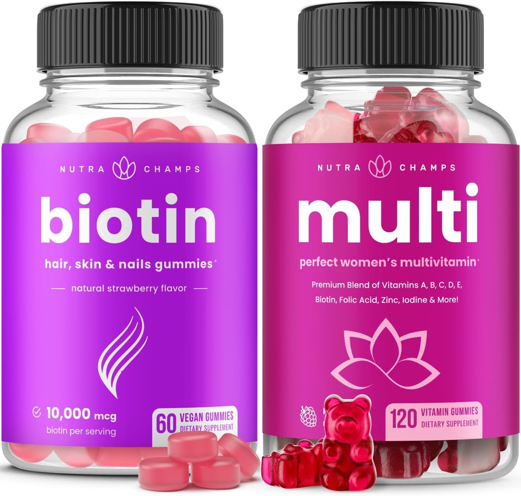 NutraChamps Βιοτίνη Gummies και γυναίκες πολυβιταμίνες Gummies
