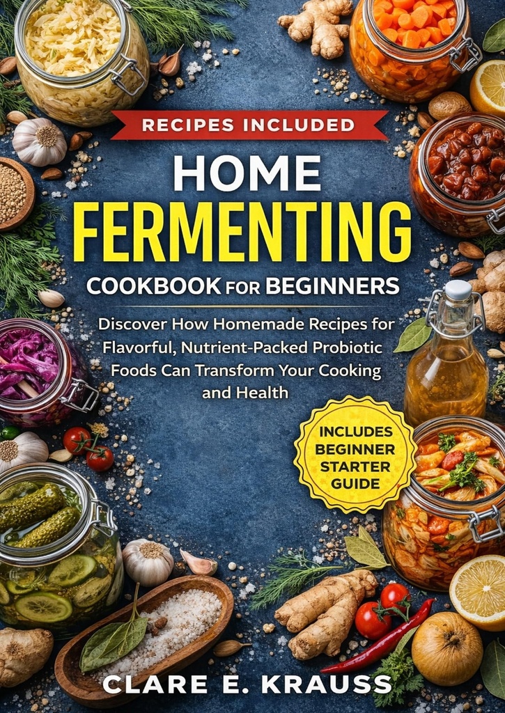 HOME FERMENTING COOKBOOK FOR BEGINNERS: Discover How Homemade Recipes for Flavorful, Nutrient-Packed Probiotic Foods Can Transform Your Cooking and Health