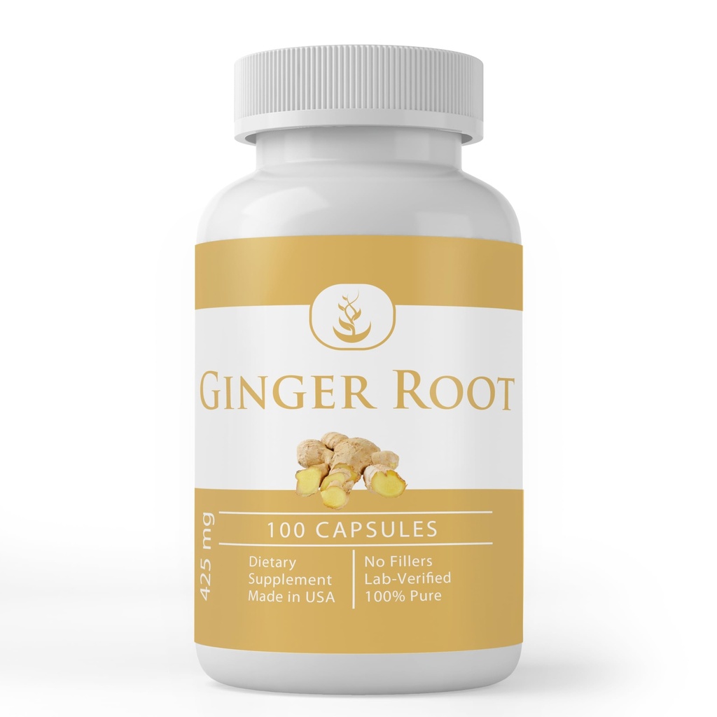 PURE ORIGINAL INGREDIENTS Ginger Root (100 Capsules) Herbal Supplement, No Additives or Fillers