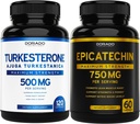 DORADO NUTRITION Epicatechin Extract 750mg ανά υπηρεσία - (120 κάψουλες) και Turkesterone Συμπλήρωμα 500mg (120 κάψουλες)