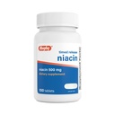 Rugby Timed-Release Niacin 500mg with 28mg Calcium, Dietary Supplement for Energy, Circulation and Metabolism Support, 100 Tablets (1 Pack)