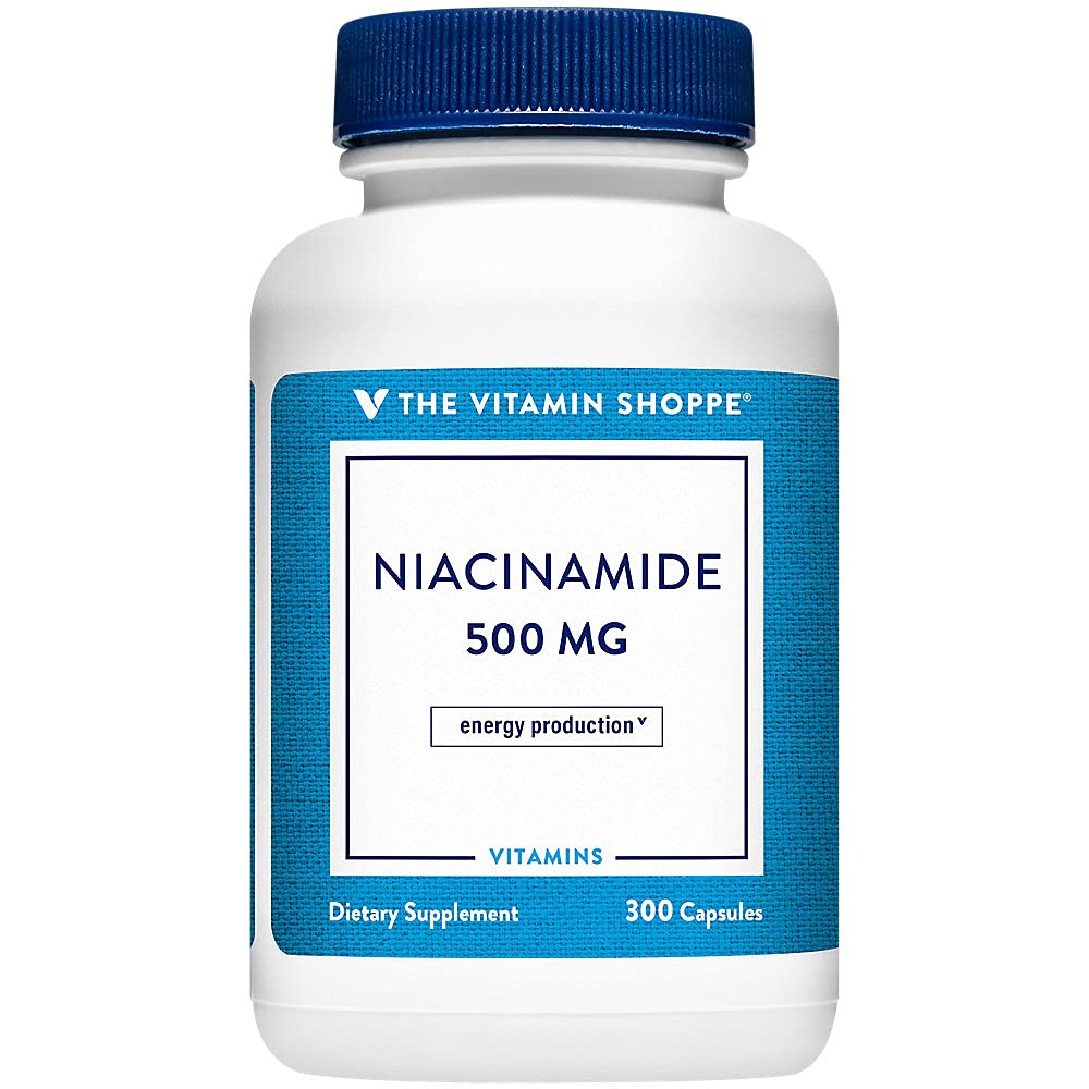 The Vitamin Shoppe Niacinamide 500MG, Supports Cholesterol Levels Already (300 Capsules)